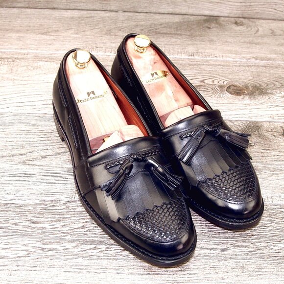 * worn 1x * Allen Edmonds CODY Dress Loafer 10 D Black * add $15 new Trees